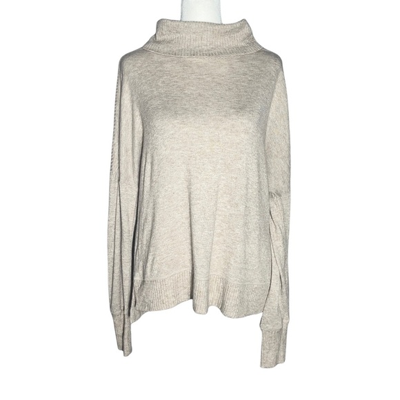 Simply Vera Vera Wang Cowl Neck Sweater | Beige Knit Pullover | Size M - Picture 2 of 8